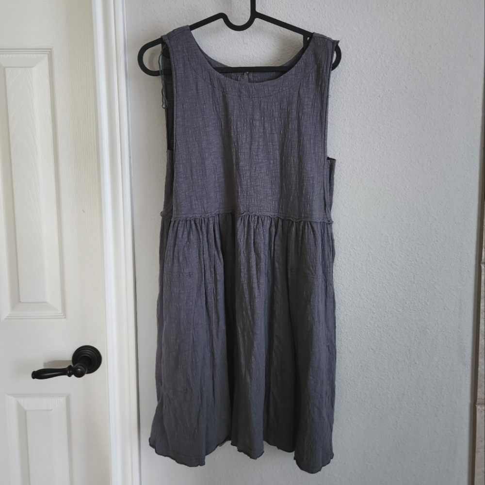 Riffraff Dark Grey Linen Dress